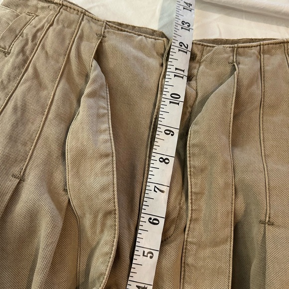 FREE PEOPLE Dwell on Dreams Wide Leg Pants Trousers Tan Pleated 26 - Picture 5 of 10